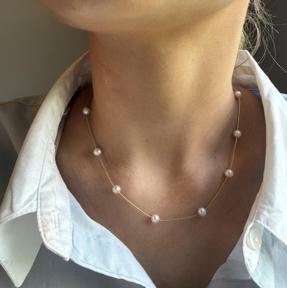 EFFY 14K Solid Gold And Freshwater Pearls Necklace